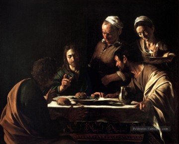 chez modiste Tableau Peinture - Souper chez Emmaüs2 Caravaggio